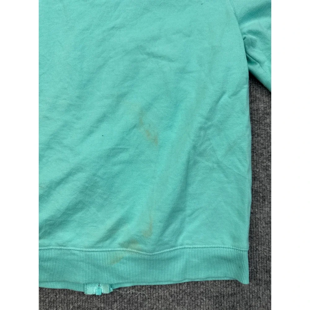 The Children's Place Girls XL 14 Teal Blue LOVE Glitter Zip Up Hoodie Sweatshirt